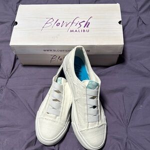 Blowfish Women's White Slip-On Sneakers